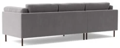 Swoon Munich Velvet Left Hand Corner Sofa - Silver Grey -Chic Household Items 2025746 R Z004A