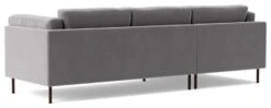 Swoon Munich Velvet Left Hand Corner Sofa - Silver Grey -Chic Household Items 2025746 R Z005A