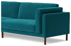 Swoon Munich Velvet 4 Seater Sofa- Kingfisher Blue -Chic Household Items 2026051 R Z004A