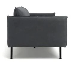 Habitat Moore Leather 4 Seater Sofa - Dark Grey -Chic Household Items 2028822 R Z004A