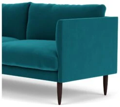 Swoon Luna Velvet 3 Seater Sofa- Kingfisher Blue -Chic Household Items 2029728 R Z004A