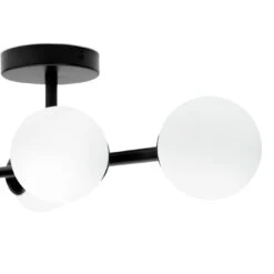 Habitat Opal Metal Bathroom Flush Ceiling Light - Black -Chic Household Items 2067405 R Z002A