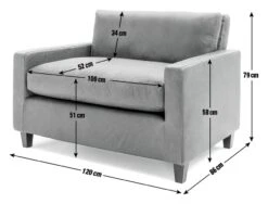 Habitat Chester Leather Cuddle Chair - Tan -Chic Household Items 2067807 R E001