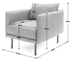 Habitat Moore Leather Armchair - Dark Grey 12 Habitat Moore Leather Armchair - Dark Grey -Chic Household Items 2071051 R E001