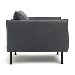 Habitat Moore Leather Armchair - Dark Grey 14 Habitat Moore Leather Armchair - Dark Grey -Chic Household Items 2071051 R Z004A