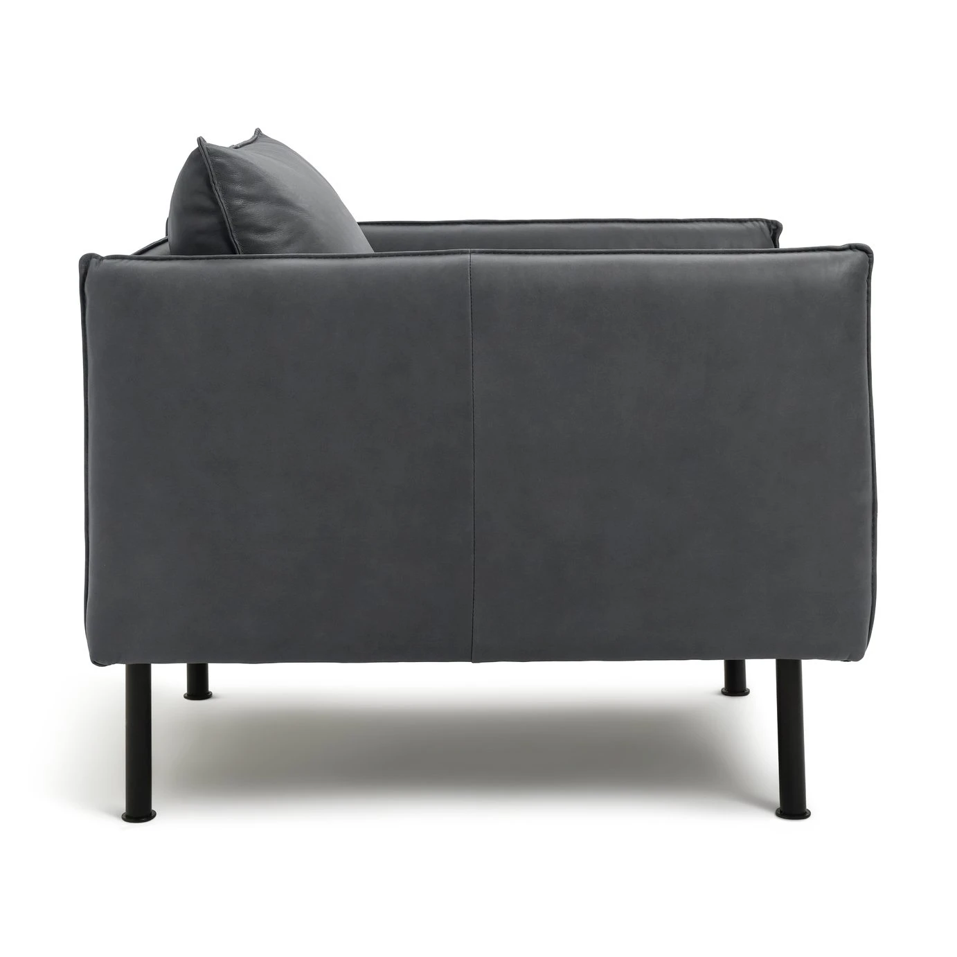 Habitat Moore Leather Armchair - Dark Grey 6 Habitat Moore Leather Armchair - Dark Grey - Image 6