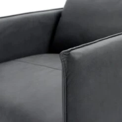 Habitat Moore Leather Armchair - Dark Grey 16 Habitat Moore Leather Armchair - Dark Grey -Chic Household Items 2071051 R Z007A