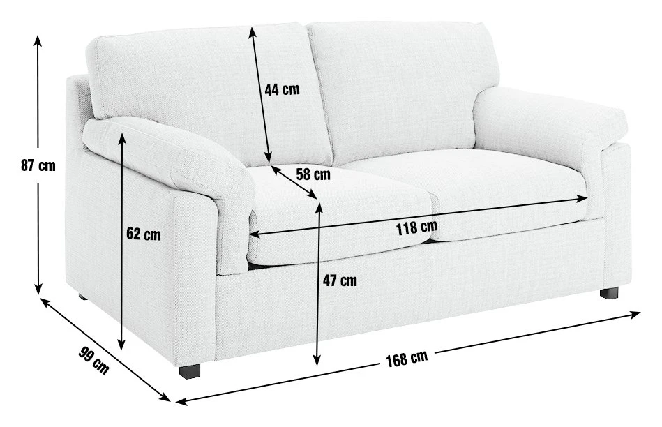 Habitat Florence Fabric 2 Seater Sofa - Cream 3 Habitat Florence Fabric 2 Seater Sofa - Cream - Image 3