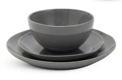 Habitat 12 Piece Stoneware Dinner Set - Grey 11 Habitat 12 Piece Stoneware Dinner Set - Grey -Chic Household Items 2201838 R Z002A