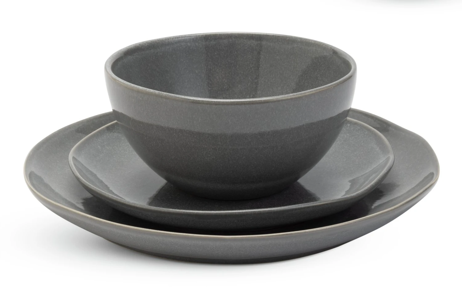 Habitat 12 Piece Stoneware Dinner Set - Grey 3 Habitat 12 Piece Stoneware Dinner Set - Grey - Image 3