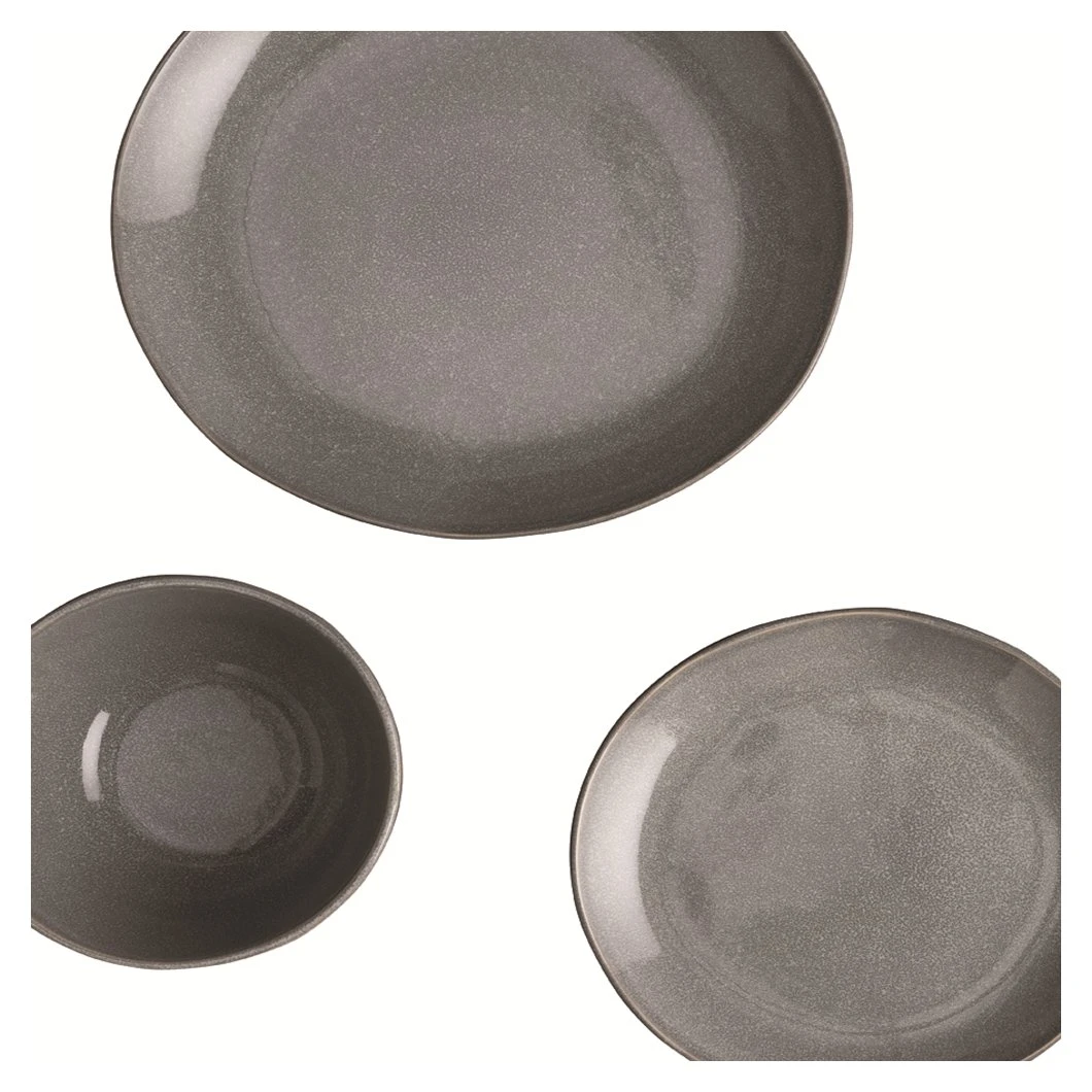 Habitat 12 Piece Stoneware Dinner Set - Grey 7 Habitat 12 Piece Stoneware Dinner Set - Grey - Image 7