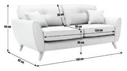 Habitat Isla 3 Seater Leather Sofa - Grey 15 Habitat Isla 3 Seater Leather Sofa - Grey -Chic Household Items 2204749 R E001