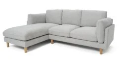 Habitat Salome Fabric Left Hand Corner Chaise Sofa - Grey