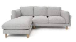 Habitat Salome Fabric Left Hand Corner Chaise Sofa - Grey -Chic Household Items 2207351 R Z003A