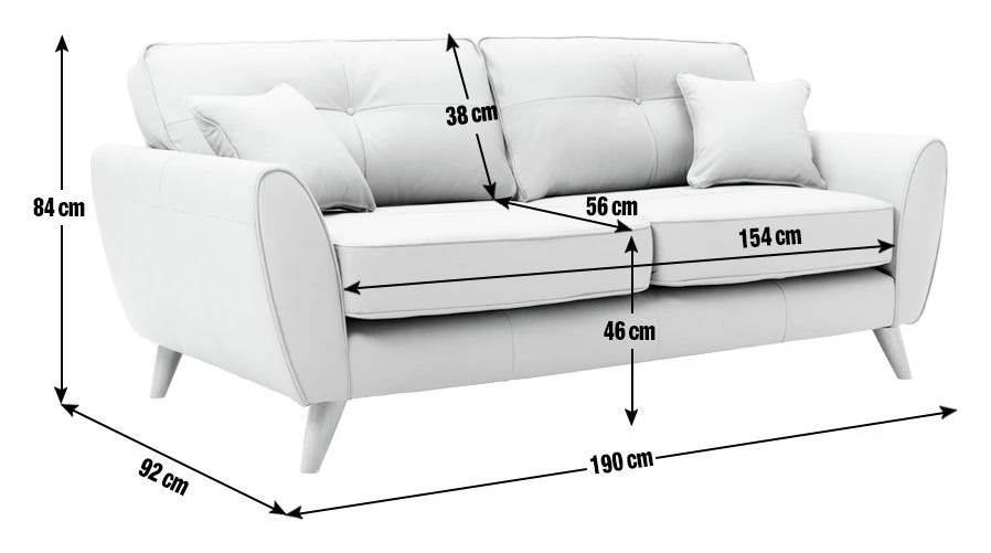 Habitat Isla 3 Seater Fabric Sofa - Grey 3 Habitat Isla 3 Seater Fabric Sofa - Grey - Image 3