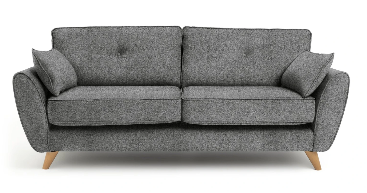 Habitat Isla 3 Seater Fabric Sofa - Grey 1 Habitat Isla 3 Seater Fabric Sofa - Grey