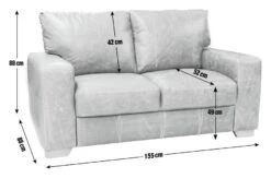 Habitat Eton Leather 2 Seater Sofa - Chocolate -Chic Household Items 2263728 R E001