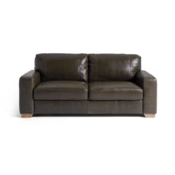Habitat Eton Leather 3 Seater Sofa - Chocolate -Chic Household Items 2271813 R Z001A