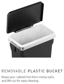 Simplehuman 10L In-Cabinet Cupboard Bin - Black -Chic Household Items 2447939 R Z004A