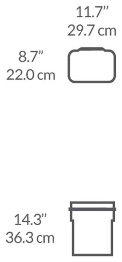 Simplehuman 10L In-Cabinet Cupboard Bin - Black -Chic Household Items 2447939 R Z005A