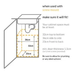 Simplehuman 10L In-Cabinet Cupboard Bin - Black -Chic Household Items 2447939 R Z007A