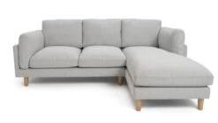 Habitat Salome Fabric Right Hand Corner Chaise Sofa - Grey -Chic Household Items 2654344 R Z003A