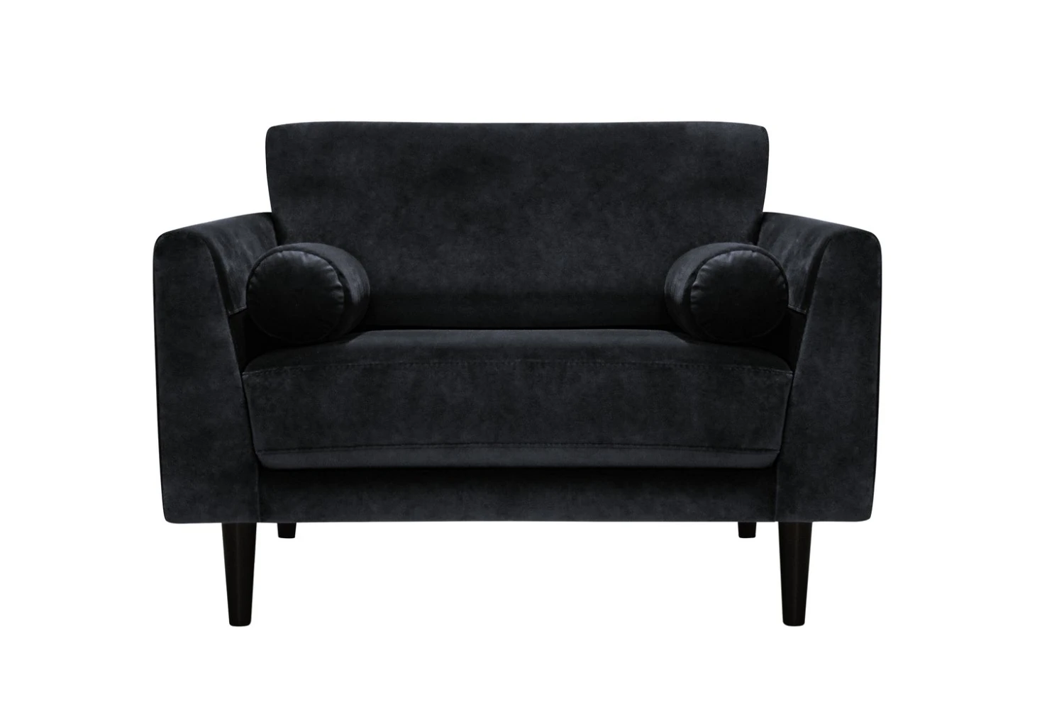Habitat Jacob Fabric Cuddle Chair - Black 1 Habitat Jacob Fabric Cuddle Chair - Black