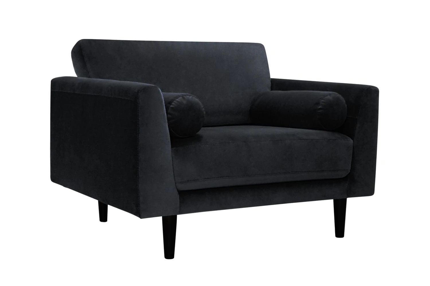 Habitat Jacob Fabric Cuddle Chair - Black 6 Habitat Jacob Fabric Cuddle Chair - Black - Image 6