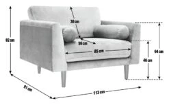 Habitat Jacob Fabric Cuddle Chair - Orange 10 Habitat Jacob Fabric Cuddle Chair - Orange -Chic Household Items 2910129 R E001