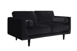 Habitat Jacob Fabric 2 Seater Sofa - Black -Chic Household Items 2910143 R Z004A