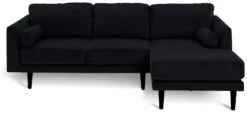 Habitat Jacob Velvet Right Hand Corner Sofa - Black 10 Habitat Jacob Velvet Right Hand Corner Sofa - Black -Chic Household Items 2910260 R Z003A