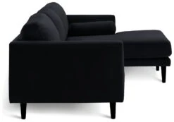 Habitat Jacob Velvet Right Hand Corner Sofa - Black 11 Habitat Jacob Velvet Right Hand Corner Sofa - Black -Chic Household Items 2910260 R Z004A
