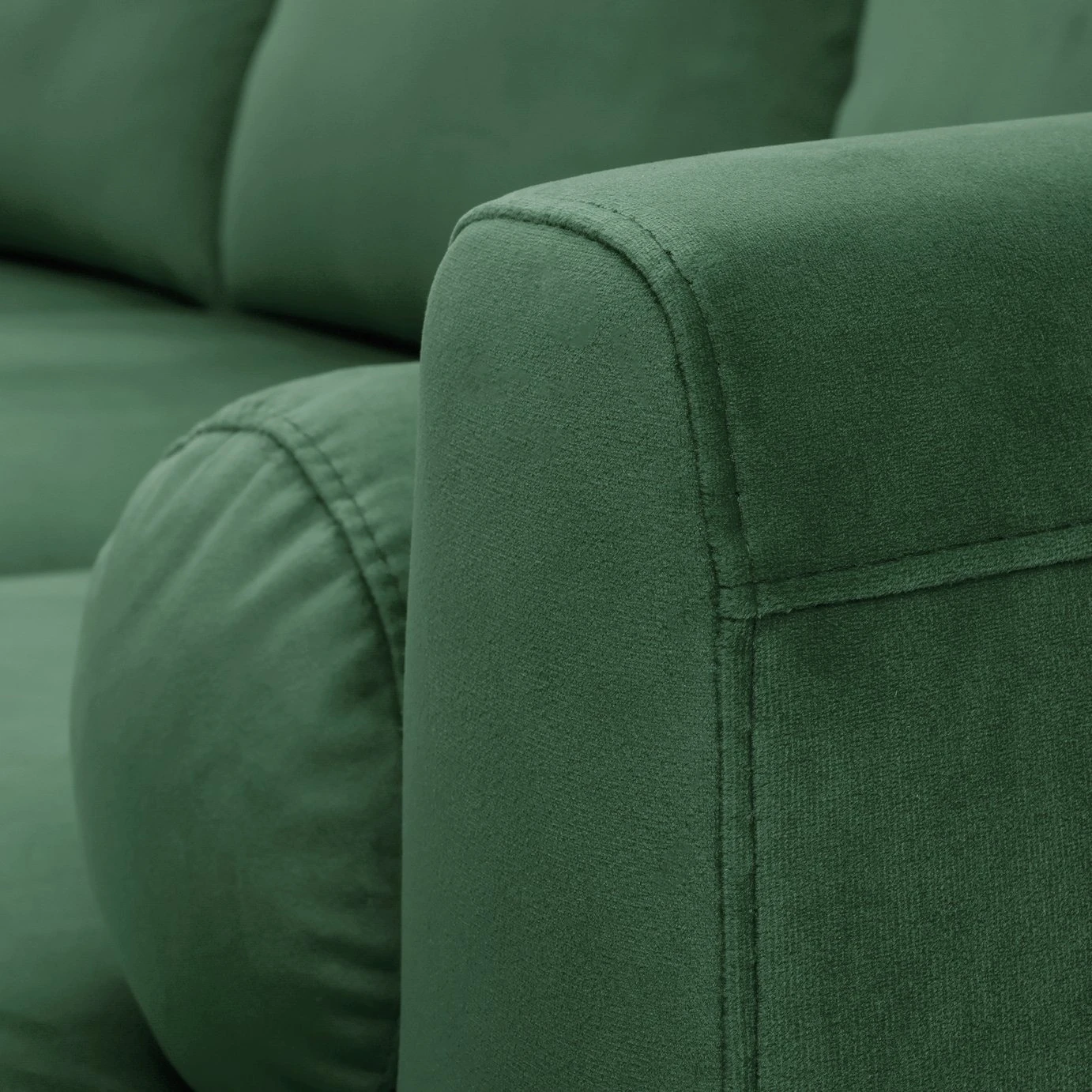 Habitat Jacob Velvet Right Hand Corner Sofa - Emerald Green 6 Habitat Jacob Velvet Right Hand Corner Sofa - Emerald Green - Image 6