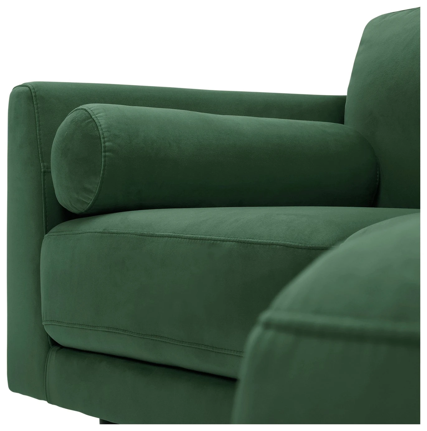 Habitat Jacob Velvet Right Hand Corner Sofa - Emerald Green 7 Habitat Jacob Velvet Right Hand Corner Sofa - Emerald Green - Image 7