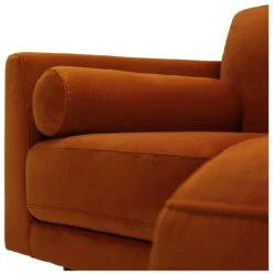 Habitat Jacob Velvet Right Hand Corner Sofa - Orange 11 Habitat Jacob Velvet Right Hand Corner Sofa - Orange -Chic Household Items 2910318 R Z010A