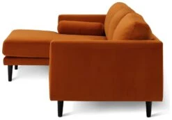 Habitat Jacob Velvet Left Hand Corner Sofa - Orange -Chic Household Items 2910363 R Z004A