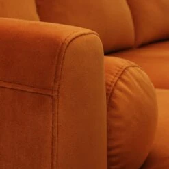 Habitat Jacob Velvet Left Hand Corner Sofa - Orange -Chic Household Items 2910363 R Z009A