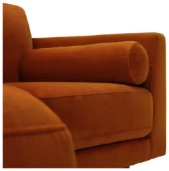 Habitat Jacob Velvet Left Hand Corner Sofa - Orange -Chic Household Items 2910363 R Z010A