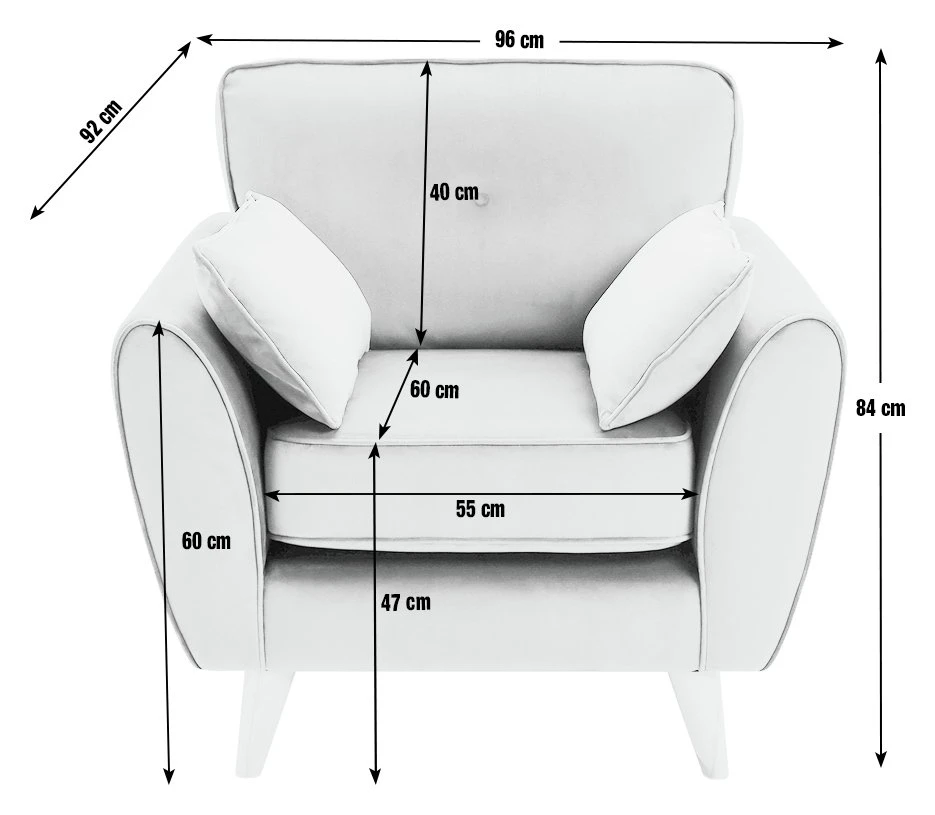Habitat Iris Fabric Armchair - Grey 3 Habitat Iris Fabric Armchair - Grey - Image 3