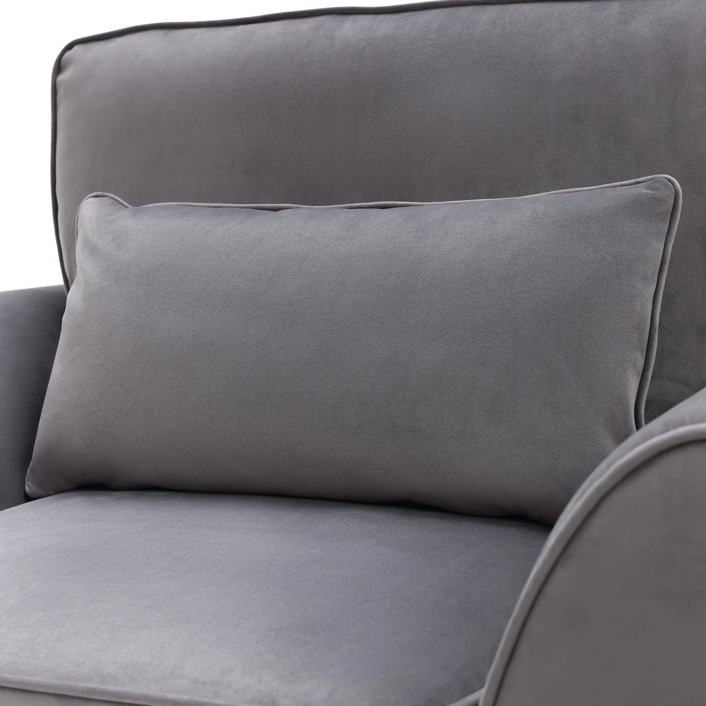 Habitat Iris Fabric Armchair - Grey 8 Habitat Iris Fabric Armchair - Grey - Image 8