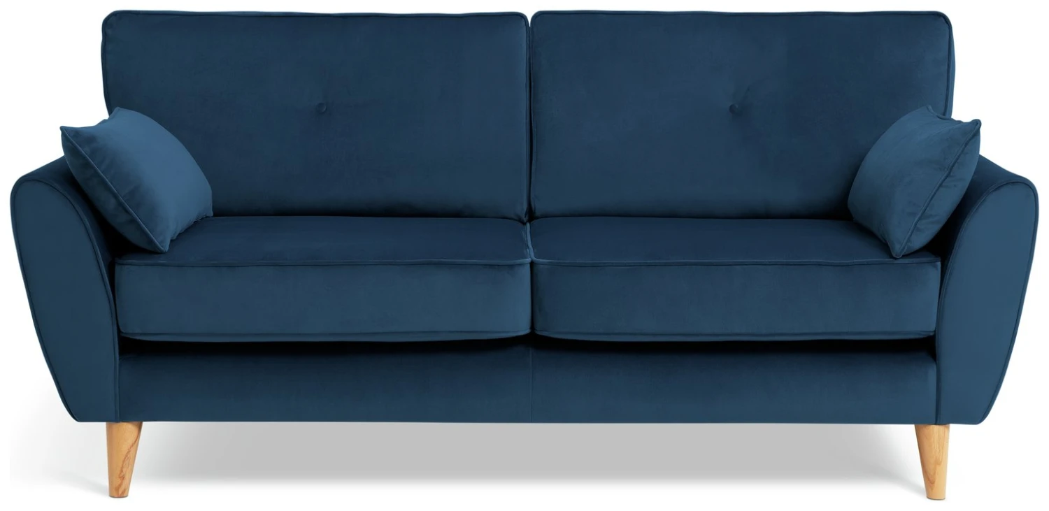 Habitat Iris Fabric 3 Seater Sofa - Navy 1 Habitat Iris Fabric 3 Seater Sofa - Navy
