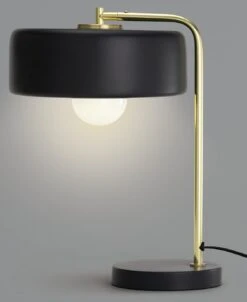 Habitat Minah Iron LED Table Lamp - Black & Brass -Chic Household Items 2990297 R Z002A