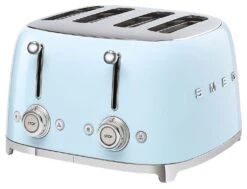 Smeg TSF03PBUK 50's Style Retro 4 Slice Toaster - Blue -Chic Household Items 3034004 R Z002A