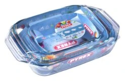 Pyrex Irresistible 3 Piece Glass Roaster Set 9 Pyrex Irresistible 3 Piece Glass Roaster Set -Chic Household Items 3064153 R Z003A