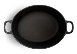 Habitat 4.7 Litre Oval Cast Iron Casserole Dish - Black -Chic Household Items 3065602 R Z002A