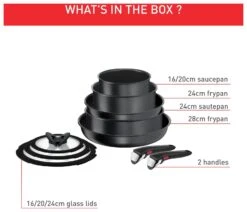 Tefal Ingenio Daily Chef 10 Piece Aluminium Pan Set -Chic Household Items 3082805 R Z003A