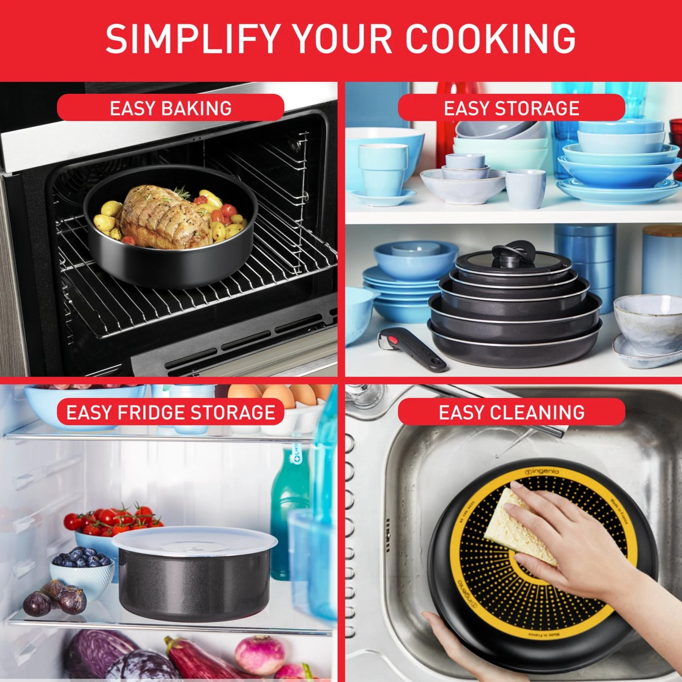 Tefal Ingenio Easy Cook 13 Piece Aluminium Pan Set 7 Tefal Ingenio Easy Cook 13 Piece Aluminium Pan Set - Image 7