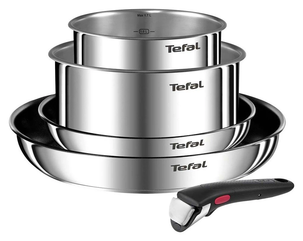 Tefal Ingenio Emotion 5 Piece Stainless Steel Pan Set 1 Tefal Ingenio Emotion 5 Piece Stainless Steel Pan Set
