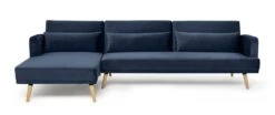 Habitat Andy Left Corner Velvet Clic Clac Sofa Bed - Navy -Chic Household Items 3159491 R Z002A