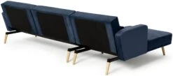 Habitat Andy Left Corner Velvet Clic Clac Sofa Bed - Navy -Chic Household Items 3159491 R Z005A
